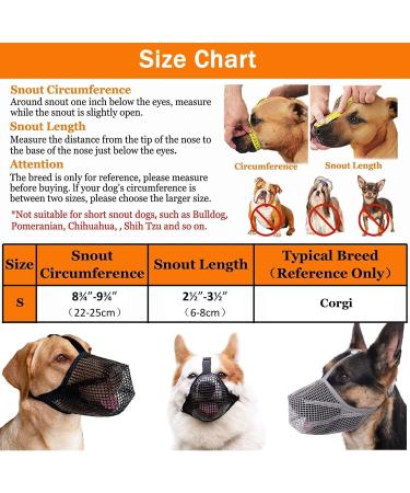 Adjustable Breathable Mesh Dog Muzzle - Grey S | Comfortable & Secure Muzzle for Dogs - Buy Online on SooperMarket.com
