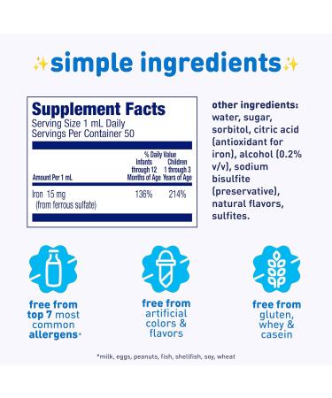 Enfamil Fer-In-Sol Iron Supplement Drops for Infants & Toddlers | Supports Brain Development | 50 mL Dropper - Buy Online Worldwide - Buy Online on SooperMarket.com