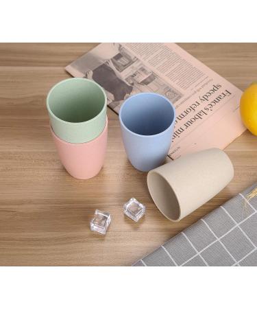 LuckyZone Wheat Straw Unbreakable Cup Set (12 oz, Pack of 5) | Dishwasher Safe & BPA Free - Eco-Friendly Drinking Glasses(Beige) - Buy Online on SooperMarket.com