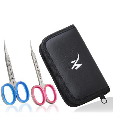 Nail Scissors 3 (Nail Scissors) (Nail & Cuticle Scissors) Nail & Cuticle Blue & Pink