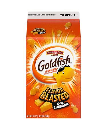 Goldfish Flavor Blasted Xtra Cheddar Crackers 30 oz - Snack Crackers | Buy Online - Buy Online on SooperMarket.com