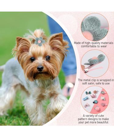 10 Pcs Small Dog Hair Clips Dog Hair Bows Puppy Hair Barrettes Pet Hair Accessories Puppy crown accessories flower accessories heart accessories Hairpin Cat Topknot Beauty Accessories(Ten Styl - Buy Online on SooperMarket.com