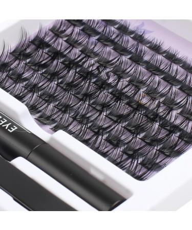 Individual Lashes Extension Kit 70 Wide-Stem 9-15mm Mix False Eyelashes with Lash Glue and Applicator - DIY Natural Portable Cluster Lashes Kit - Pack of 1 (FD20 Light Suit) - Buy Online on SooperMarket.com
