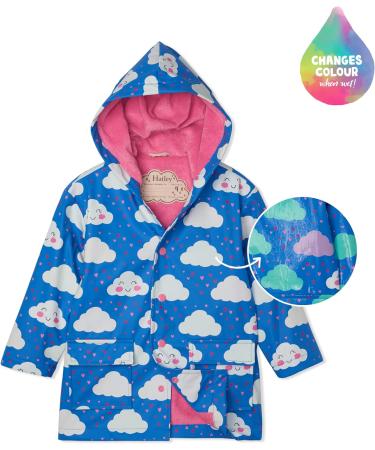 Hatley Girls' 12 Years Colour Changing Raincoat - Cheerful Clouds - Buy Online on SooperMarket.com