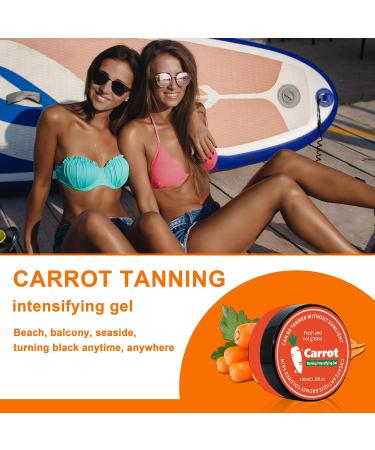 100ml Carrot Tanning Gel 3.38 fl.oz Intensive Sunbed Tanning Intensifying Oil Natural Tan Accelerator Lotion Rapid Long-Lasting Tanning Cream Achieve Brown Tan Skin in Summer Holiday Outdoor Beach - Buy Online on SooperMarket.com