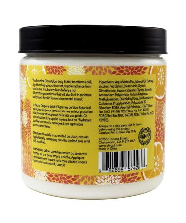 VIVO Per Lei Vitamin C Body Butter - Hydrating Anti-Aging Cream with Shea Butter - Non-Greasy Citrus Peel Formula for Smooth Soft Skin - 452g / 16 oz - Buy Online on SooperMarket.com