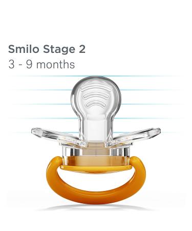 Smilo Orthodontic Pacifier | Aqua Stage 2 | Supports Palate | 3-9 Months | Pack of 3 - Buy Online on SooperMarket.com