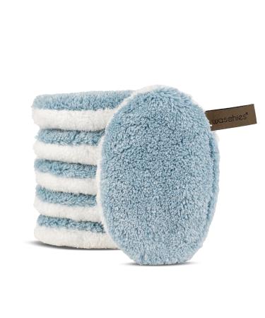 Washaben washable lucrication & cleaning pads reusable deep cleaning cleaning only with water skin-friendly hypoallergenic Supersoft "Aqua Edition" 6 Set 6 pieces (1 Pack) aqua