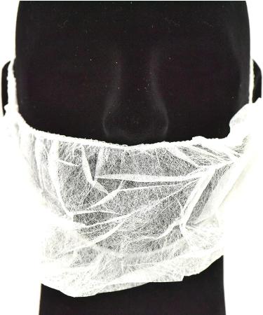 White Disposable Beard Net Covers with Elastic Bands Heavy Duty Beard Restraints Comfortable Protective Beard Masks Nonwoven Latex Free Spunbond Safe & Clean Work Environment 100 PC Beard Net Stretchable Fits All 100 Pieces - Buy Online on SooperMarket.com