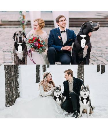 GOYOSWA Dog Tuxedo Suit with Bow Tie for Wedding & Special Occasions | Adjustable Formal Costume for Small, Medium, Large Dogs (Large Neck 15-25) - Buy Online on SooperMarket.com