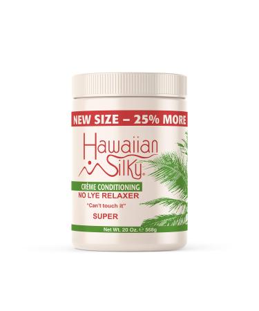 Hawaiian Silky Sensitive Scalp Keratin Conditioning Relaxer Super 20oz No lye For Natural Hair - 100% Real Jojoba & Mink Oils - Good on Color Treated Hair - All Hair Types Men, Women & Teens