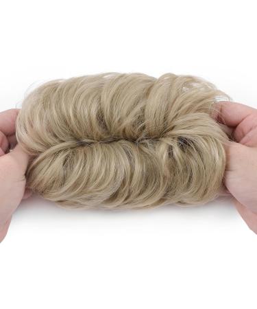 Synthetic Hair Bun Extension 45g - Ash Blonde Messy Hair Scrunchie for Women - Buy Online on SooperMarket.com