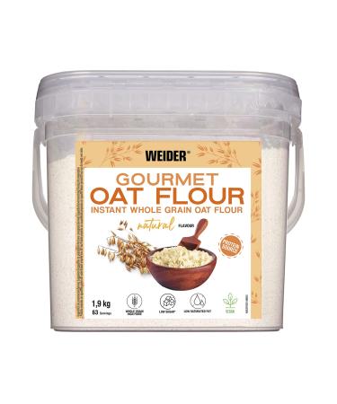 Weider Gourmet Oat Flour. Wholemeal Oatmeal. Protein Source with Low Sugar Content. Neutral Flavor (1.9 kg) NATURAL 1.9 KG
