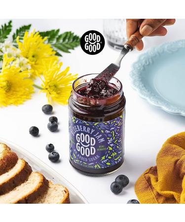 GOOD GOOD Sweet Blueberry Jam - Keto Friendly - Low Calorie Without Added Sugars - Vegan - Gluten Free - Preserves - 330g x4 - Buy Online on SooperMarket.com