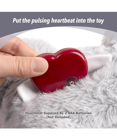 PetPrime Dog Heartbeat Plush Rabbit Toy with Warmer Bag - Anxiety Relief for Puppy Dogs | Gray Animal Print - Buy Online on SooperMarket.com