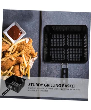 Toddmomy 2 Pcs Square Baking Basket Air Fryer Mesh Basket Wire Mesh Fry Basket Chip Frying Metal Baskets Fried Food Basket Air Fry Basket Snack Basket Electric Storage Basket Carbon Steel 38X22.8CMx2pcs Blackx2pcs - Buy Online on SooperMarket.com