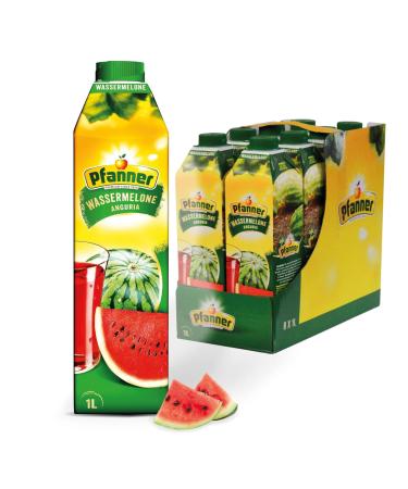 Pfanner Watermelon in bulk pack soft drink with 30% fruit content with valuable vitamin C (8 x 1 l)