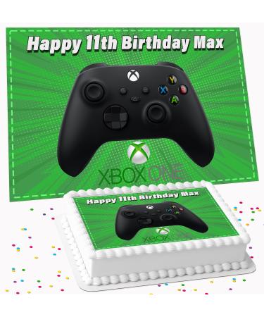 GAMES CONSOLE GAMING PERSONALISED ICING EDIBLE COSTCO CAKE TOPPER R1-S08