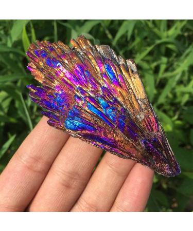 Home Decoration Natural Crystal 1 Piece of 30g Quartz Crystal Rainbow Titanium Cluster SpecimenPower Stone Crystal - Buy Online on SooperMarket.com