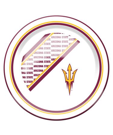 NCAA Arizona State Sun Devils Melamine Dinner Plate White 10.5"