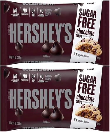HERSHEY'S Sugar Free Semi-Sweet Baking Chips - 8 oz - 2 pk