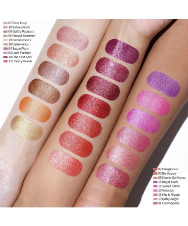 Oulac Metallic Gloss Lipstick - Brown Glitter Long-Lasting 3D Shine Vegan & Cruelty-Free Hawaii Summer Coconut Gold (4.3g) - Buy Online on SooperMarket.com