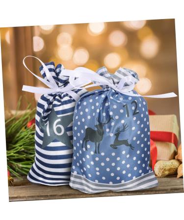 CRAFTHROU 24pcs Christmas Bag Christmas Candy Bag Xmas Party Bag DIY Advent Calendar Bags Calendars Cloth - Buy Online on SooperMarket.com