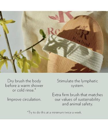 Rosebud Woman Perfect Skin Brush - Vegan, Sustainable Dry Brushing for Improved Circulation and Exfoliation (1Ct) - Buy Online on SooperMarket.com