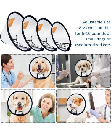 Mesybveo Adjustable Dog Collar & Cat Cone - 2 Piece Break for Dogs Lightweight Comfort Pet Funnel (18-27cm) - Buy Online on SooperMarket.com