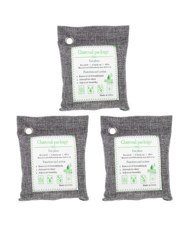 Beavorty car 3 pieces of air purifier bags: car coal bags with activated carbon of natural moisture absorber odor shell for car cooler bag