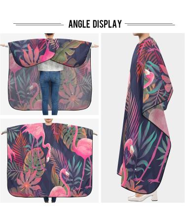 Buy Blueangle Palm Leaf Flamingo Barber Cape | Waterproof Hair Cutting Cape for Home & Salon - 55x65 Inch - Buy Online on SooperMarket.com