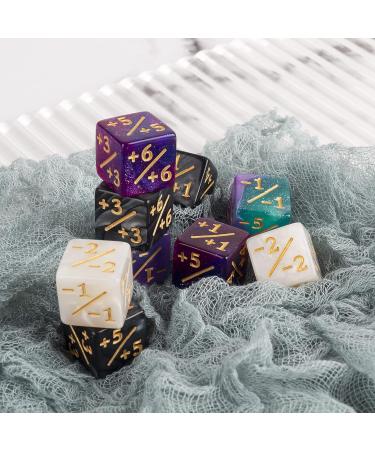 48 Pieces MTG Dice Counters Buff Token Dice Loyalty Dice Starry Marble D6 Dice Cube Compatible with Magic The Gathering  CCG  Card Gaming Accessory  4 Colors - Buy Online on SooperMarket.com