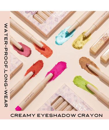 DELISOUL Eyeshadow Crayon: Waterproof Matte & Shimmer Stick with Sharpener - Long Lasting Neutral Eye Makeup | 16 Shades - Buy Online on SooperMarket.com
