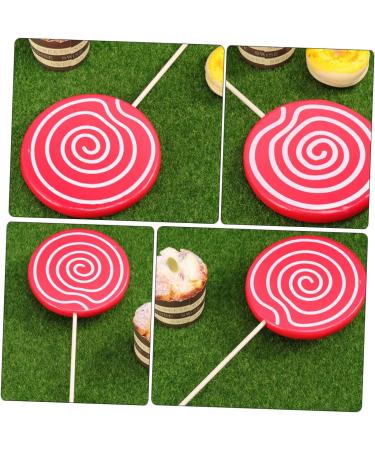 Alipis 4 Pcs Fake Lollipop Props Decor Christmas Lollipop Props Giant Prop Giant Candy Peg with Hook Realistic Candy Props Kid Toys Lollipop Cake Decorations Child Wooden Ornaments Drinks - Buy Online on SooperMarket.com