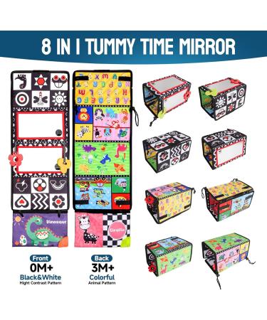 Venditer Baby Mirror Toys | Educational Foldable Prone Toys for Newborns 0-9 Months | High Contrast Black & White Children's Toy - Buy Online on SooperMarket.com