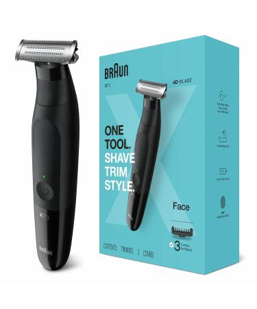 Braun Series XT3 – Beard Trimmer, Shaver, Electric Razor for Men, Manscaping Kit, Durable Blade, XT3000 Black/Black