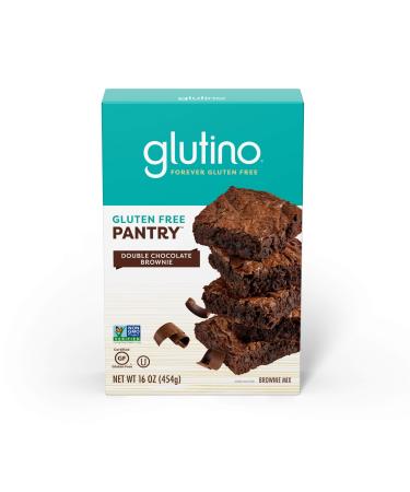 Gluten Free by Glutino Pantry, Brownie Mix, Delightful Dessert, Double Chocolate, 16 Ounce