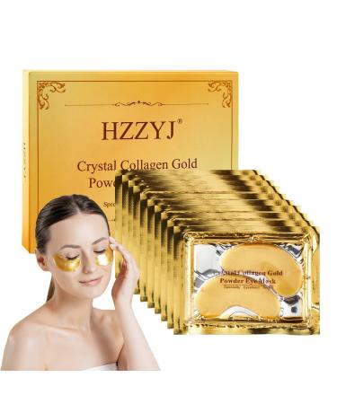 (10 pairs) Eye pads Eye mask 24k gold collagen eye mask collagen eye pads dark circles eye mask moisture giving anti -aging removing pockets dark circles & puffiness 110 g (1 Pack)