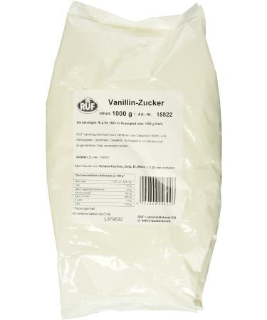 Ruf vanillin sugar large packing kitchen classic for baking cooking and preparing pudding and cream fillings gluten-free vegan 1 kg (1 Pack) bag