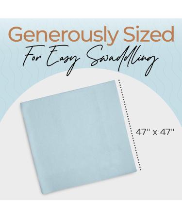 Fern & Avery Swaddle Blankets - Gender Neutral Muslin Swaddles for Baby Boy or Girl - Set of 2 Rainbow Blue Newborn Essential Receiving Blankets - Buy Online on SooperMarket.com
