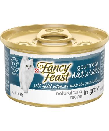 Fancy Feast Purina Gourmet Naturals in Gravy Adult Canned Wet Cat Food Gourmet Naturals in Gravy Tuna in Gravy 3 Ounce (Pack of 12)