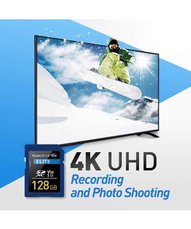 TEAMGROUP Elite 128GB UHS-I U3 V30 SDXC Memory Card - 100MB/s Read Speed for 4K Cameras - Buy Online on SooperMarket.com
