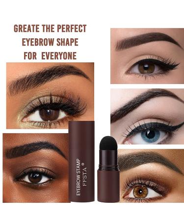 FFSTA Brow Stamp Stencil Kit - 13 Piece Set in Dark Brown - Buy Online on SooperMarket.com