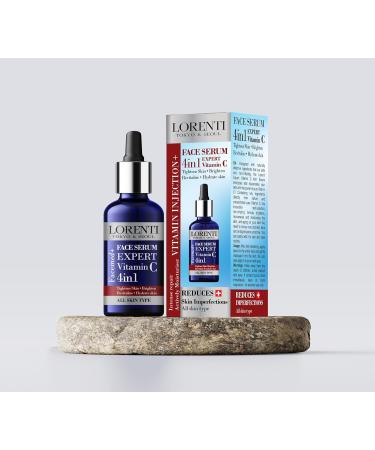 Lorenti 4-in-1 Face Serum 50 ml | Reduces Skin Imperfections Tightens Skin Brightens Revitalizes and Hydrates Skin - Contains Vitamin C - For All Skin Types 1.7 Fl Oz - Buy Online on SooperMarket.com