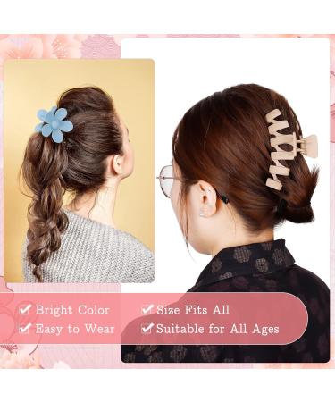 XINRUI 12 Pcs Large Claw Clips Variety Pack for Women - 4.4 Inch Hair Clips Banana Clips Matte Jaw Clip 90's French Design Barrettes Accessories for Women Girls - Buy Online on SooperMarket.com