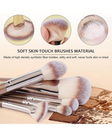 20 Pcs Professional Makeup Brushes Set - Foundation Eyeshadow Blush Brushes - Travel Kabuki Blending Concealers Face Powder Eye Makeup Brush Sets with Gift Box - Champagne - Buy Online on SooperMarket.com