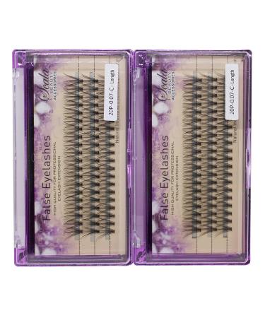 Bodermincer C Curl Individual Flare False Eyelashes 10mm - 20 Hairs/Cluster Fake Lashes Extension - Buy Online on SooperMarket.com