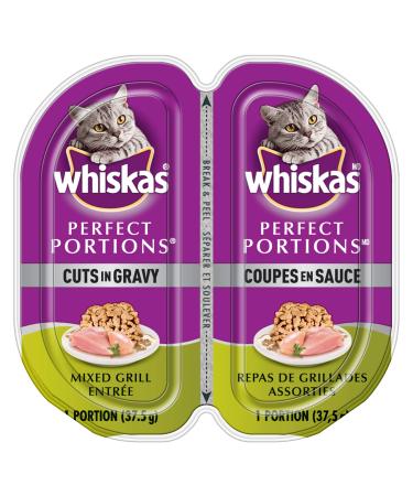Whiskas Perfect Portions Wet Cat Food Cuts In Gravy - Mixed Grill Entr e 75g (24 Pack) Cuts in Gravy Mixed Grill Entr e 75 g (Pack of 24)