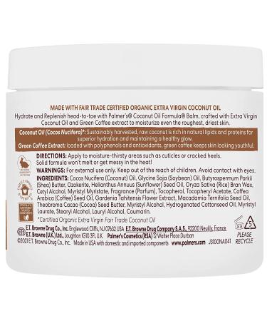Palmer's Coconut Oil Formula Balm 3.5 oz - Deeply Moisturizing & Nourishing Skin - Buy Online on SooperMarket.com