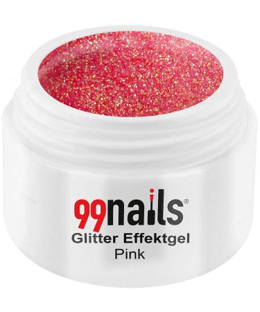 99nails Glitter Effect Gel - Pink 1 pack (1 x 5 ml)